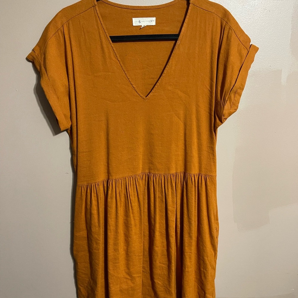 Lou & Grey Burnt Orange Loose Dress